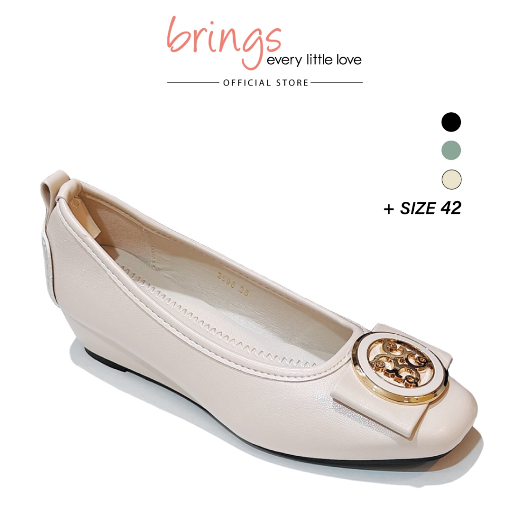 Brings Women Wedges BR3596 - สีดํา/งาช้าง