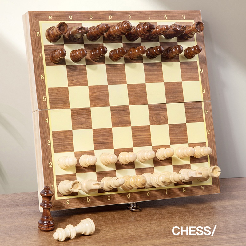 Magnet Internationa Chess หมากรุกไม้สากลพร้อมพื้นผิวแม่เหล็ก 国