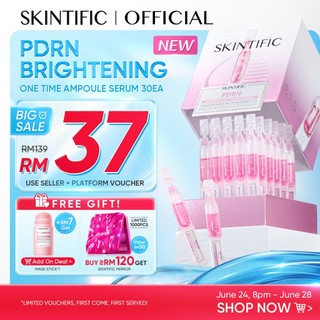 [NEW LAUNCH] SKINTIFIC PDRN Skin Booster Ampoule Serum Single Dose Niacinamide Brightening Repair Hydrating 1ml x 30pcs