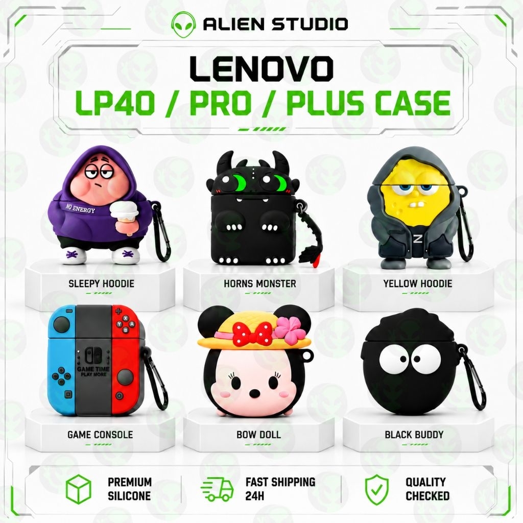Lenovo LP40 / LP40 Pro / LP40 Plus Case หูฟังไร้สายฝาครอบเคสซิลิโคนอ่อนนุ่มป้องกัน