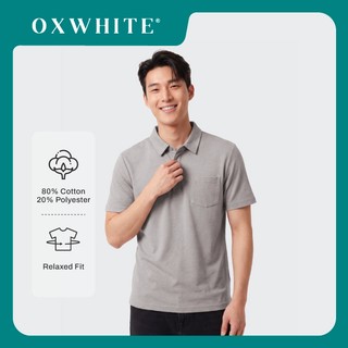 Oxwhite Men Short Sleeve Polo Pocket Tee