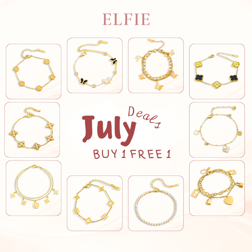 ELIE [ซื้อ 1 ฟรี 1] JULY Titanium Bracelet Hypoallergenic & Skin-Friendly