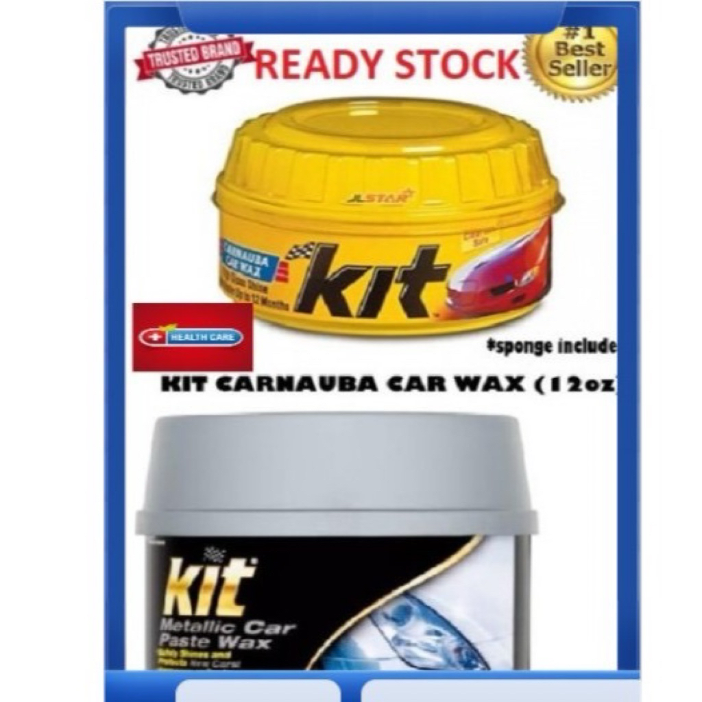 USA KIT CARNAUBA CAR PASTE WAX 340G SOFT COATING PASTE WAX KERETA KILAT PERLINDUNG AIR