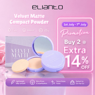 Elianto Velvet Matte Compact Powder | Oil Control, Natural Coverage & Lightweight