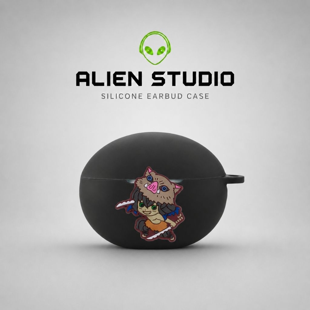 ALIEN STUDIO ฝาครอบป้องกันซิลิโคนสไตล์ 3D สําหรับเคส Huawei Freebuds 6i พร้อมชุด