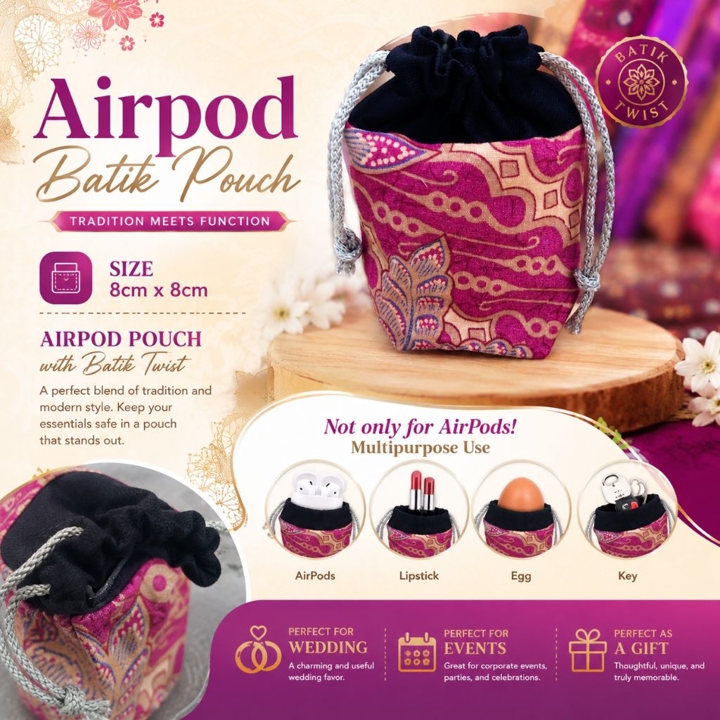 [DDD] AIRPOD BATIK CASE _MINI POUCH