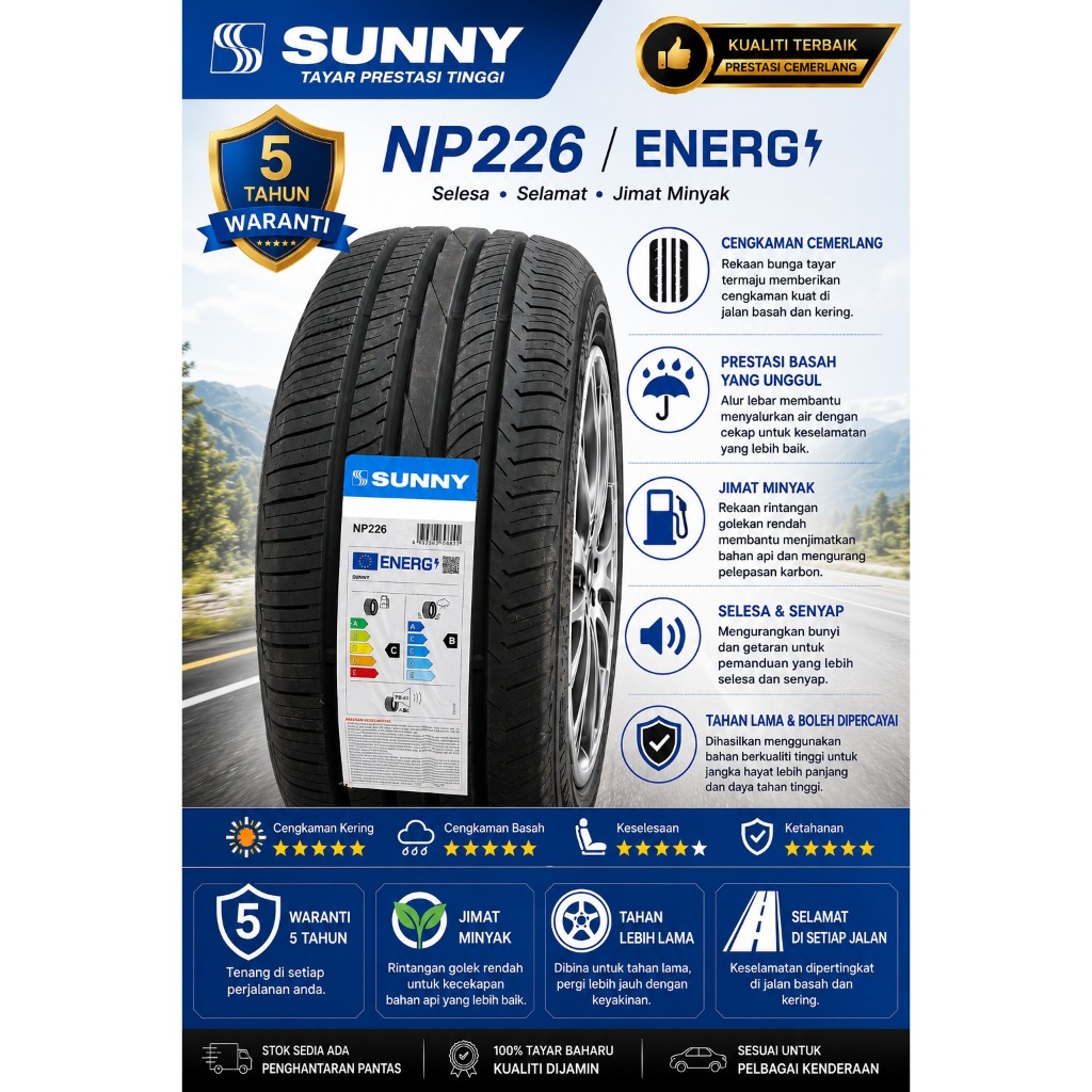 SUNNY 185/55/16 185/55R16 1855516 185-55-16 185 55 16 ฟรี INSTALLATION และ BALANCING