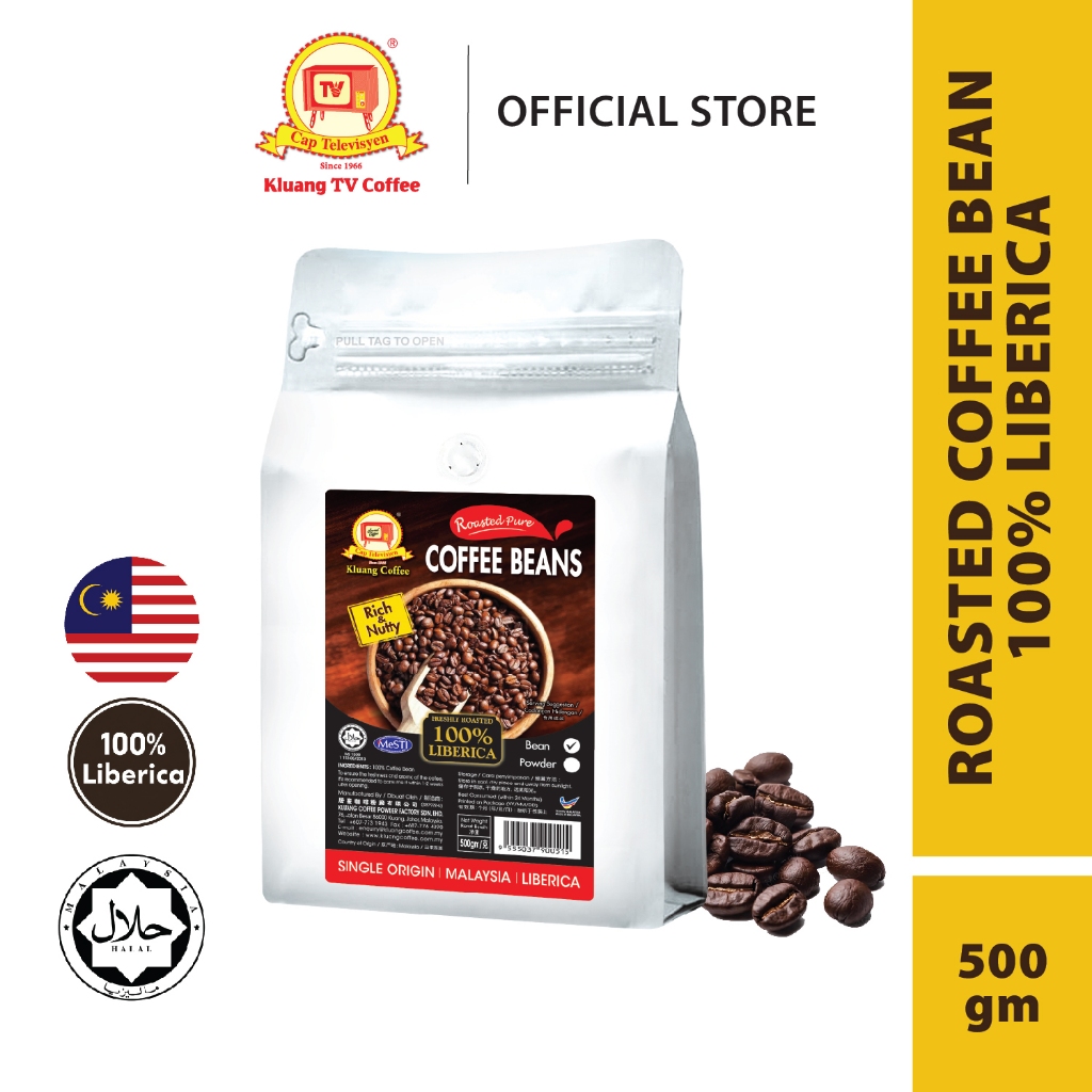 Klang TV Coffee เมล็ดกาแฟคั่ว Liberica / ผง (500gm x 1 แพ็ค)