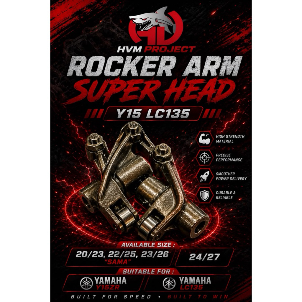 HVM PROJECT ROCKER ARM RACING 22/25 , 24/27 Y15ZR / LC135