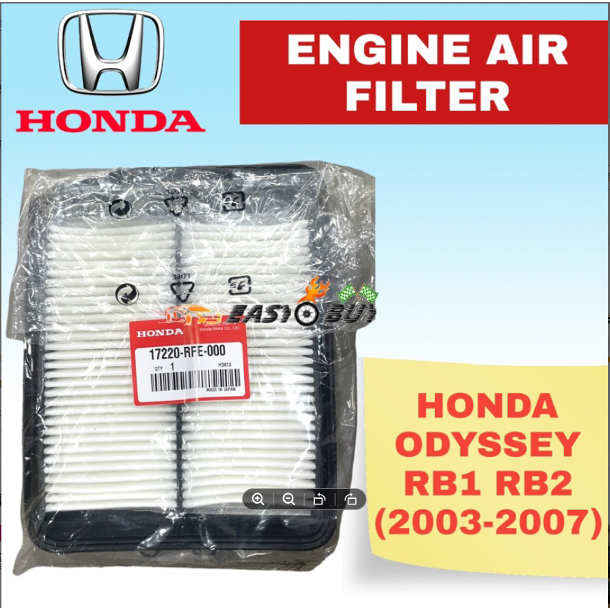HONDA ENGINE AIR FILTER - HONDA ODYSSEY RB1 RB2 2.4 2003-2007 (17220-RFE-000 / 17220-RFG-000)