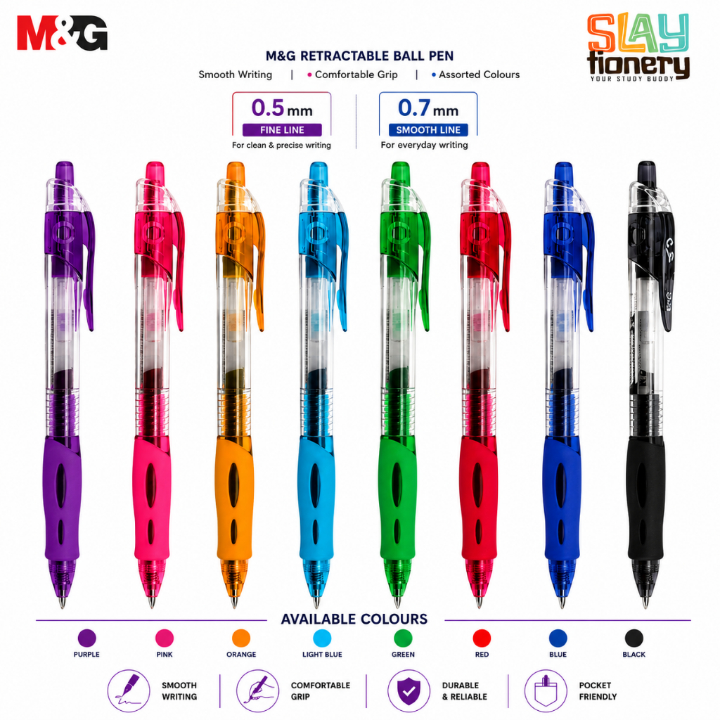 ปากกาเจลสี M&G R3/R5 1 ชิ้น 0.5 มม. & 0.7 มม. ( AGP12371 / AGP02372 )
