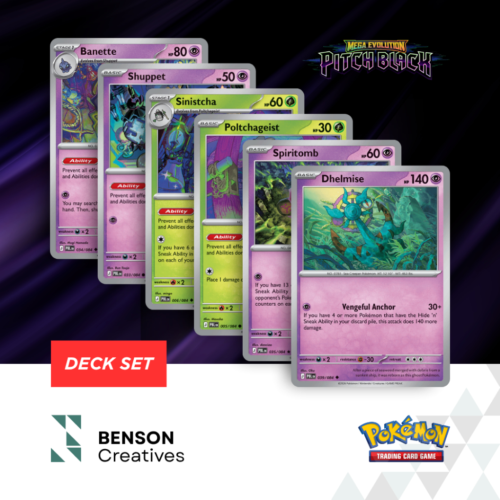 Dhelmise, Spiritomb, Poltchageist, Shinistcha, Shuppet, Banette Pokémon TCG