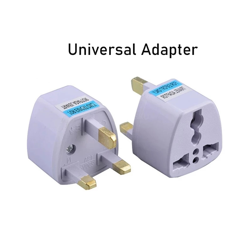 Stcok-Universal 2 Pin ถึง 3 Pin UK Plug Adapter Plug - สุ่มสี