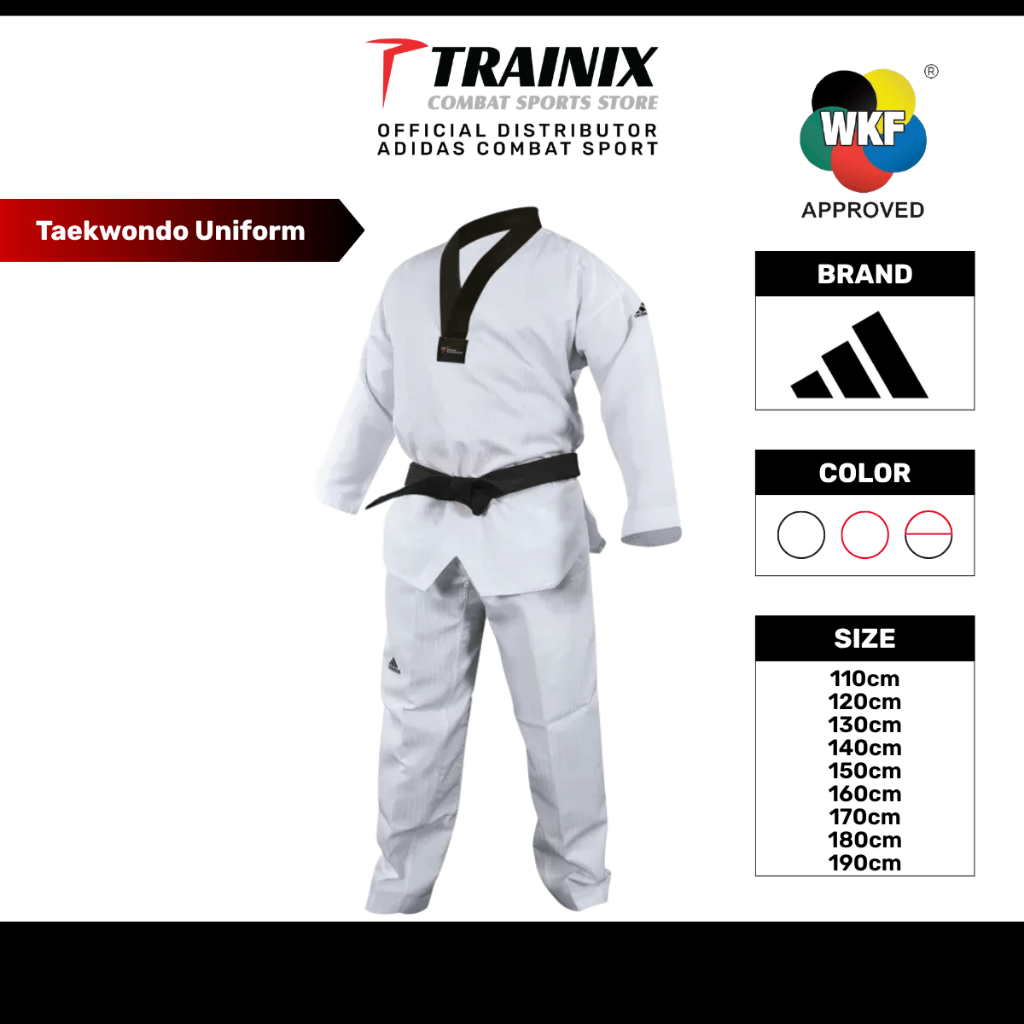 Adidas TAEKWONDO สูท adiStart WT พรีเมี่ยม adiTS01K/ADITS01WT