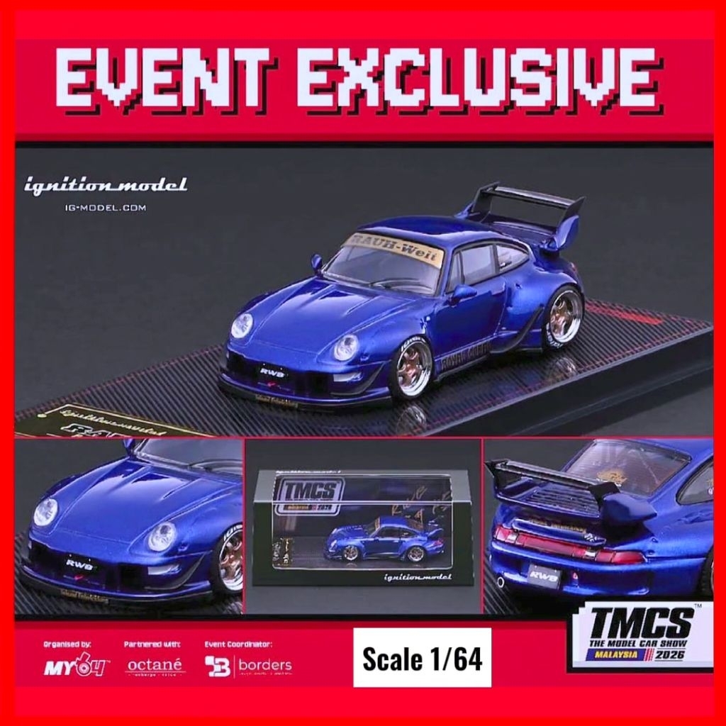 รุ่นจุดระเบิด Porsche RWB 993 TMCS 2026 Exclusive ลงนามโดยผู้ก่อตั้ง จุดระเบิด รุ่น RWB Porsche 993 