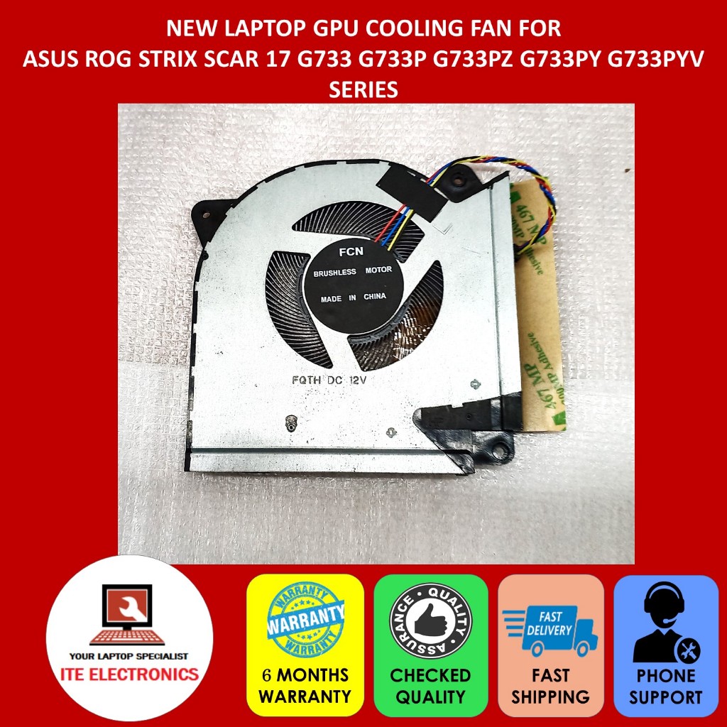 ใหม่ ASUS ROG STRIX SCAR 17 G733 G733P G733PZ G733PY G733PYV SERIES แล็ปท็อป GPU COOLING FAN