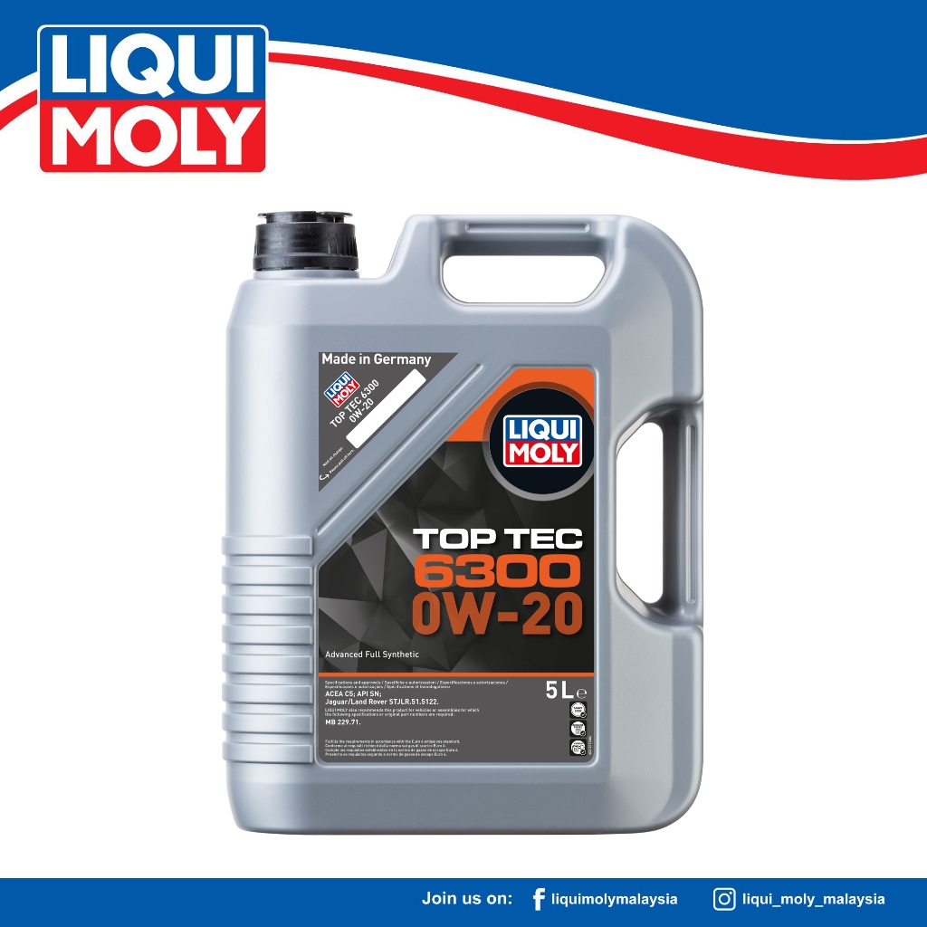 LIQUI MOLY Top Tec 6300 0W-20 (5 ลิตร) - 21217