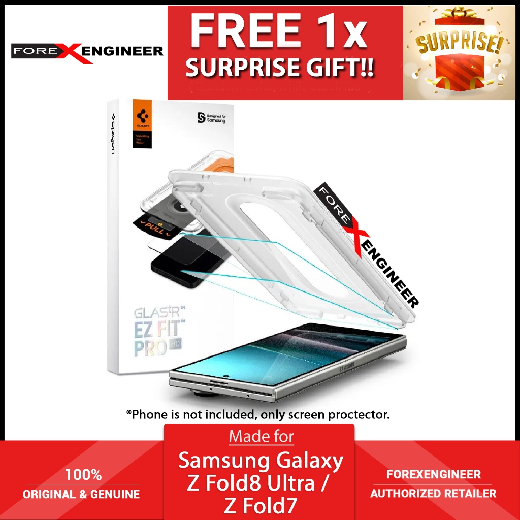 [2 แพ็ค][ Samsung Galaxy Z Fold 8 Ultra / Z Fold 7 ] Spigen Tempered Glass Glas.tR EZ Fit Pro HD
