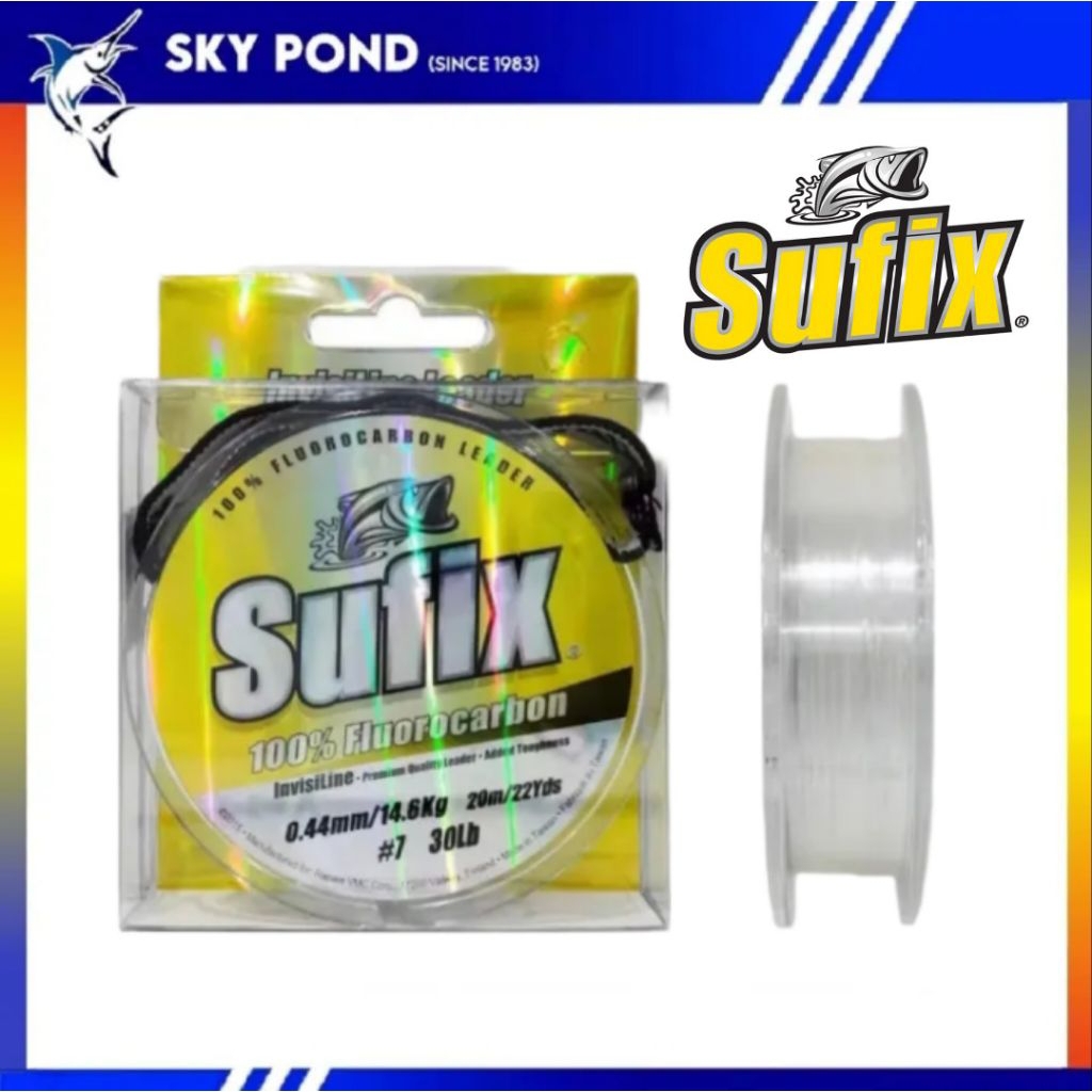 Sufix สายผู้นําที่มองไม่เห็น Fluorocarbon 100% (30lbs/40lbs/50lbs/60lbs)