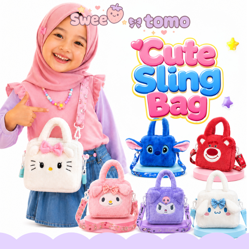 Sweetomo Sling Bag กระเป๋าน่ารัก Kids Hello Kitty Bag Koromi Sling Bag Kids BagLotso Budak Beg