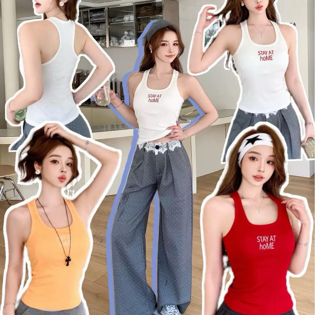 เสื้อกล้าม Stay At Home & พร้อมส่ง