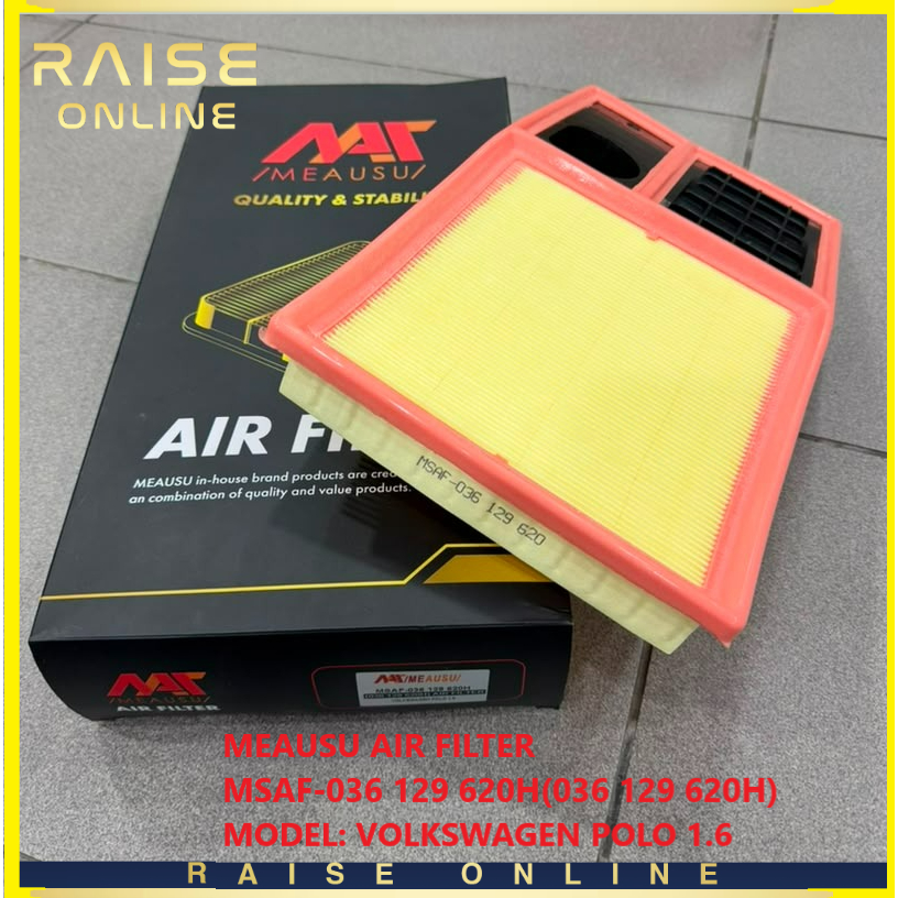 MEAUSU AIR FILTER MSAF-036 129 620H(036 129 620H) รุ่น: VOLKSWAGEN POLO 1.6