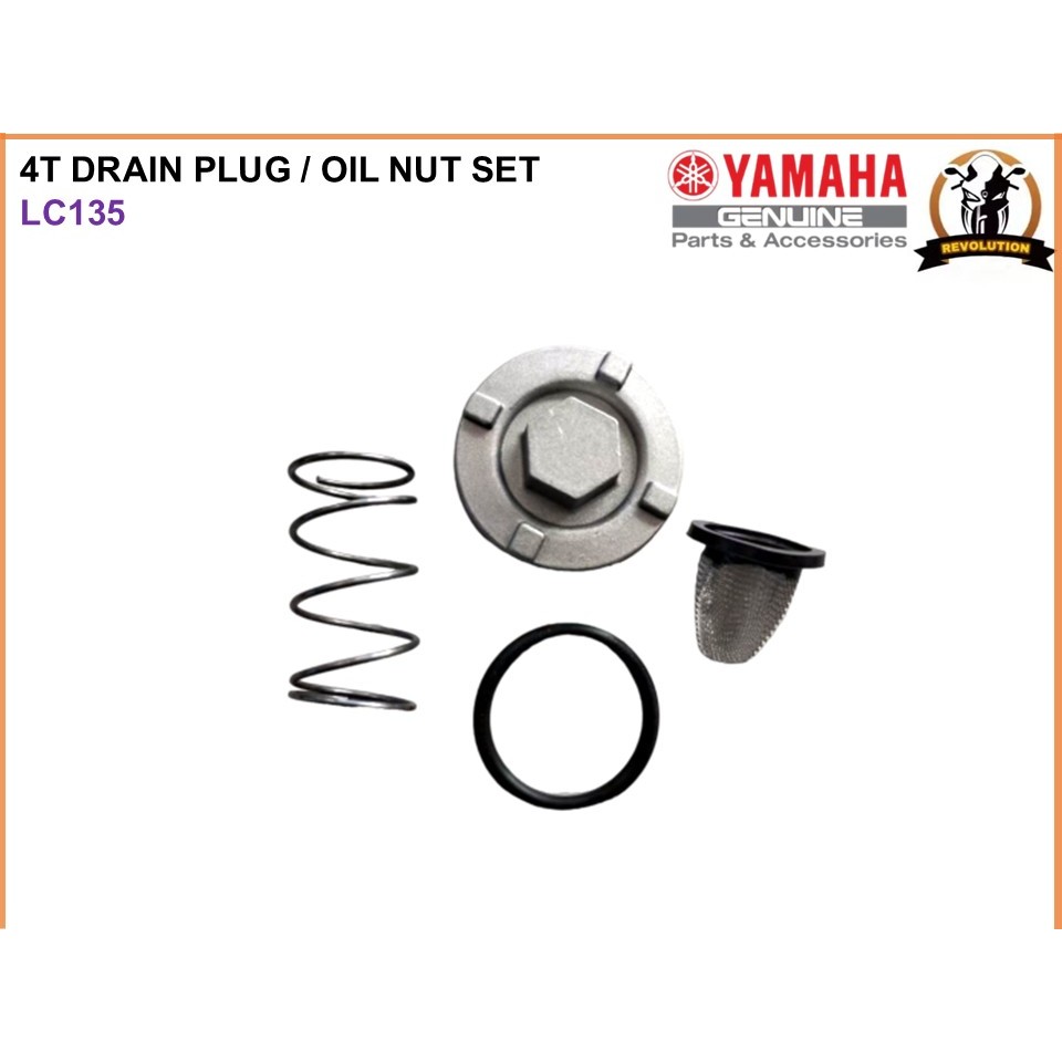 [1 ชุด]น้ํามันพลัสเครื่องยนต์ SKRU น้ํามันถั่วและ SPRING & NET FILTER JARING MINYAK HITAM YAMAHA LC1