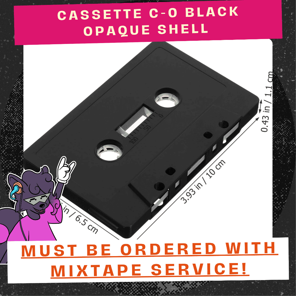 Black OPAQUE C-0 Cassette Empty Shell