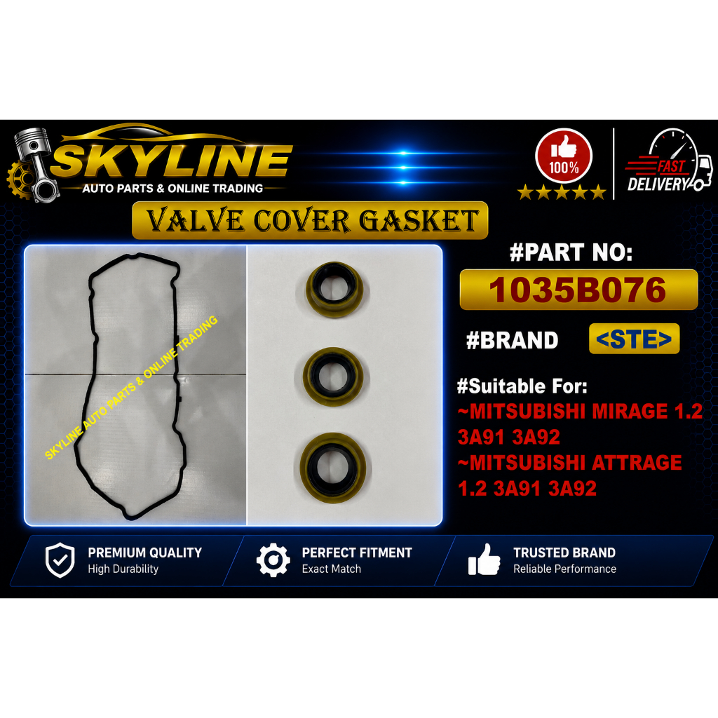 VG-MI054-SNB 1035B076 ฝาครอบวาล์ว GASKET MITSUBISHI MIRAGE 1.2 3A91 3A92 / MITSUBISHI ATTRAGE 1.2 3A