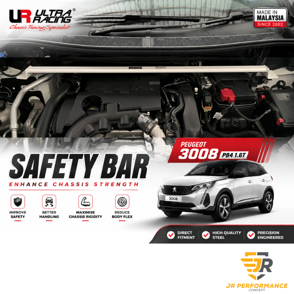 Ultra Racing Peugeot 3008 P84 1.6T 1.6 Turbo Stage 1 ด้านหน้า Strut Bar ด้านหลัง Anti Roll Bar Sway 