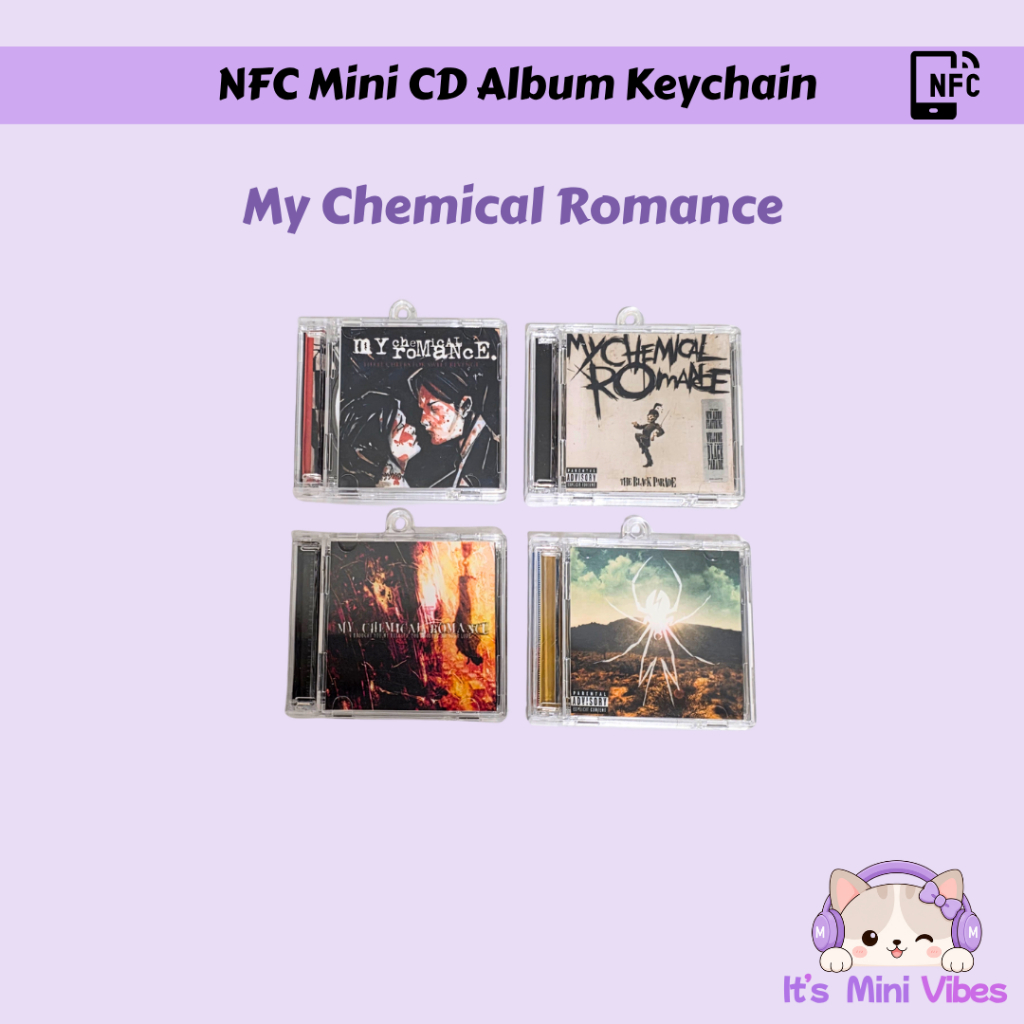 My Chemical Romance NFC Mini CD Album Keychain Photo Music Keychain Tap to Play Song