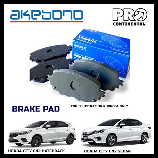 AKEBONO HONDA CITY GN2 SEDAN HATCHBACK TOO 2020-2026 ผ้าเบรคหน้า