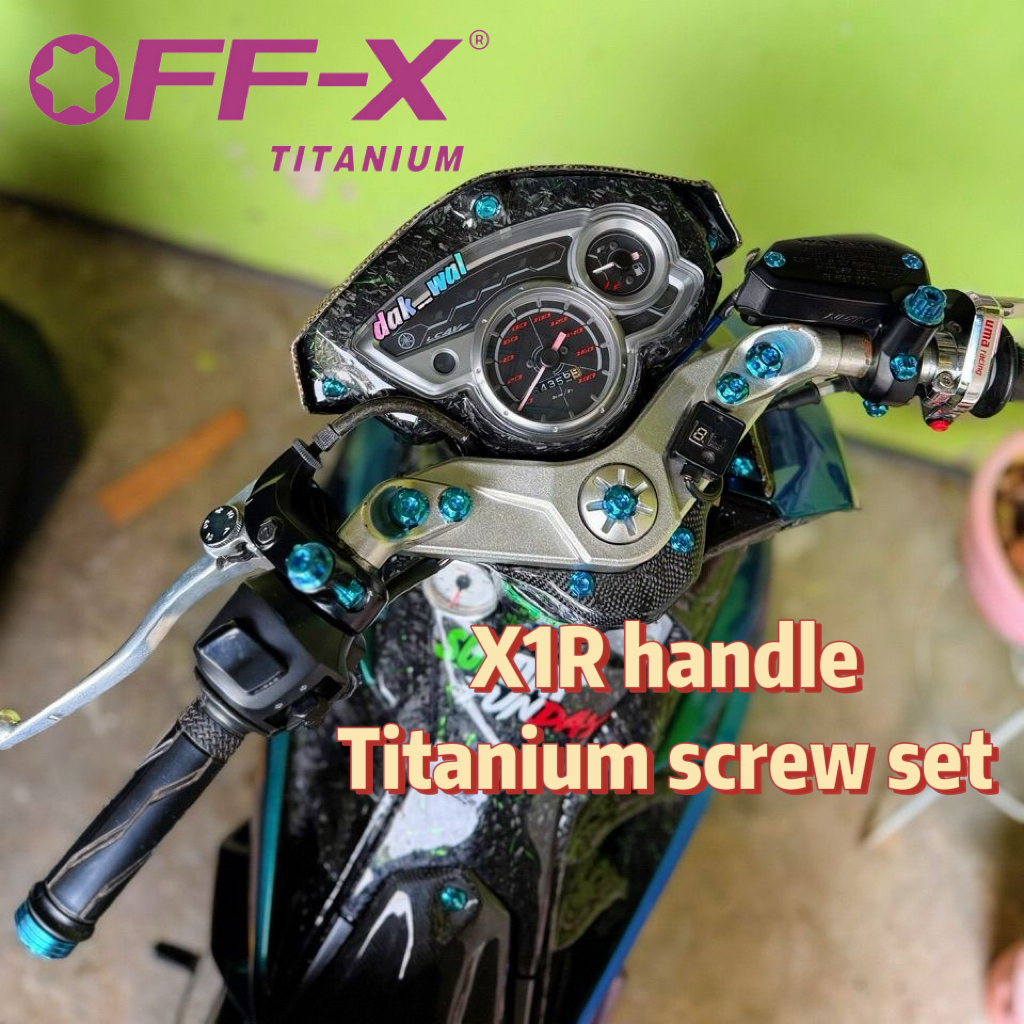 OFF-X Titanium Gr5 X1R Handle X1R Skru รถจักรยานยนต์ X1R ไทเทเนียม Gr5 สกรู X1R Gr5 อุปกรณ์เสริมจับ 