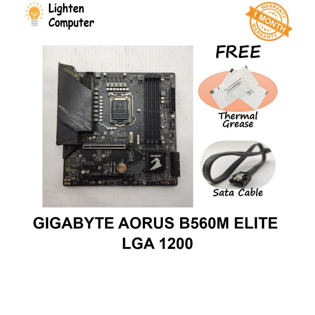 เมนบอร์ดUSED GIGABYTE B560M AORUS ELITE | B560 | แอลจีเอ 1200 | Intel 10th / 11th Gen | MATX ไมโครเอ