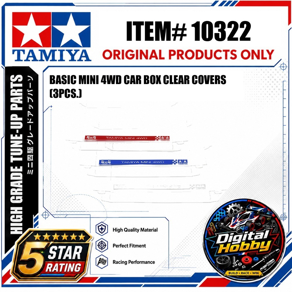 Tamiya 10322 Junior Mini 4WD Car Box Clear Covers 3pcs Dust Cover
