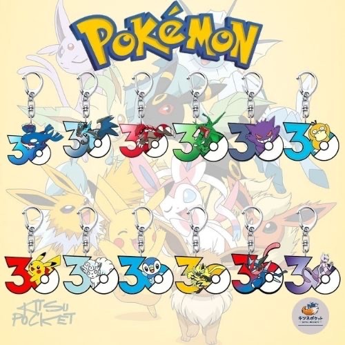 พวงกุญแจ PTCG Pokemon 30th Anniversary - Pikachu/Charizard/Gengar/Psyduck/Mewtwo