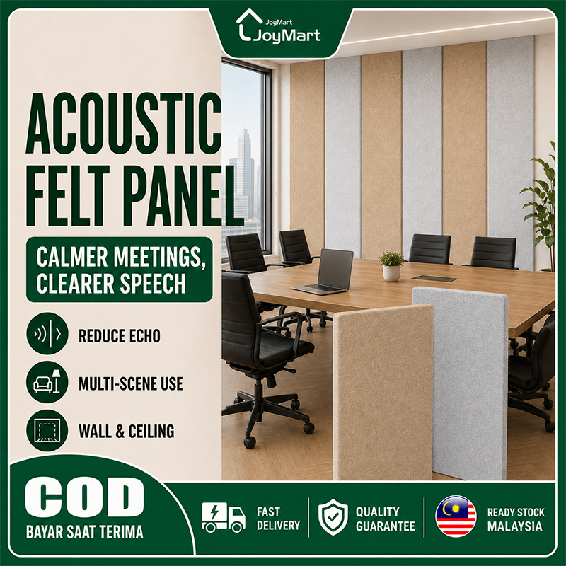 Self-Adhesive Acoustic Felt Panel Soundproof Wall Panel ลดเสียงรบกวนสําหรับห้องนอน Office Studio Doo