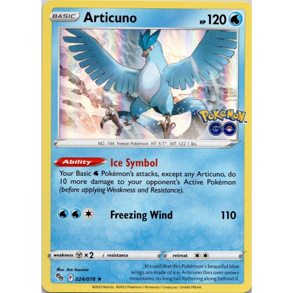 Articuno 024/078 Holo Pokemon GO Pokemon