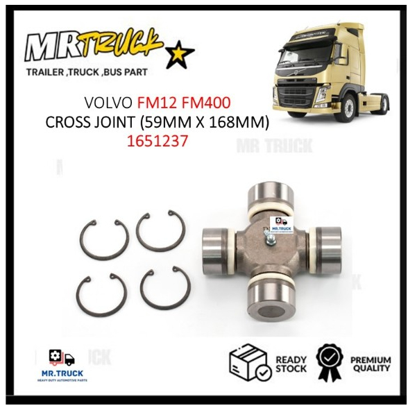 VOLVO FM12 FM4 FH4 PROPERLLER SHAFT CROSS JOINT (57MMX168MM)-1651237 /1068253 /21464638