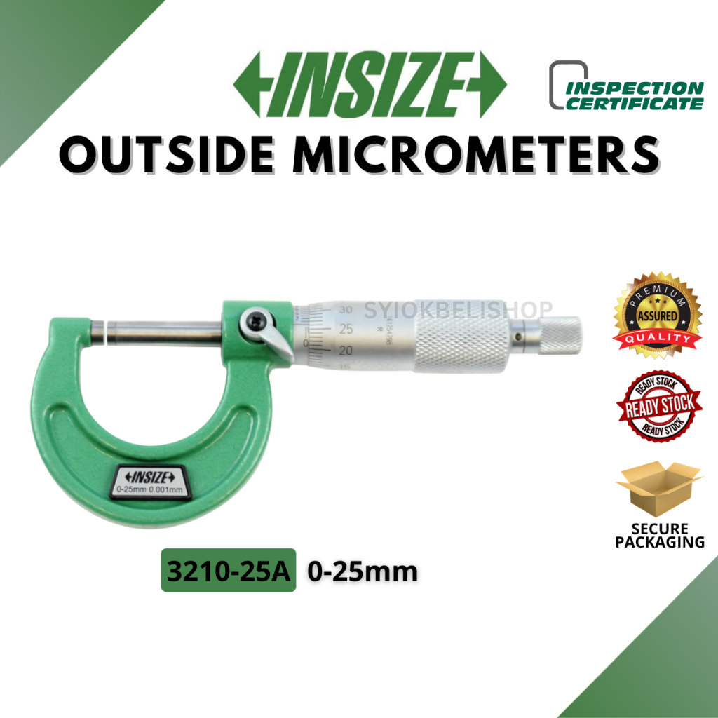 INSIZE 1μm GRADUATION OUTSIDE MICROMETER INSIZE 3210-25A
