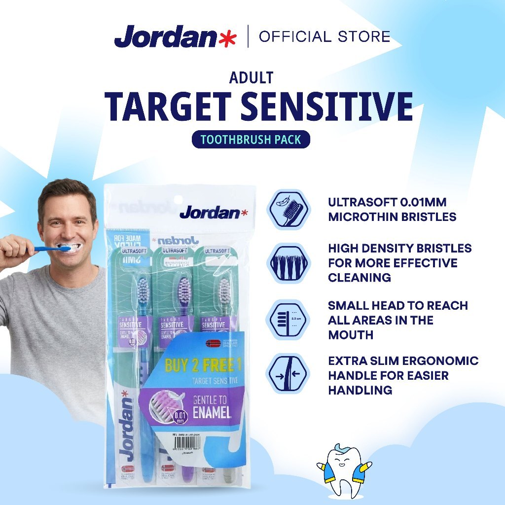 ชุดแปรงสีฟัน Jordan Adult Target Sensitive