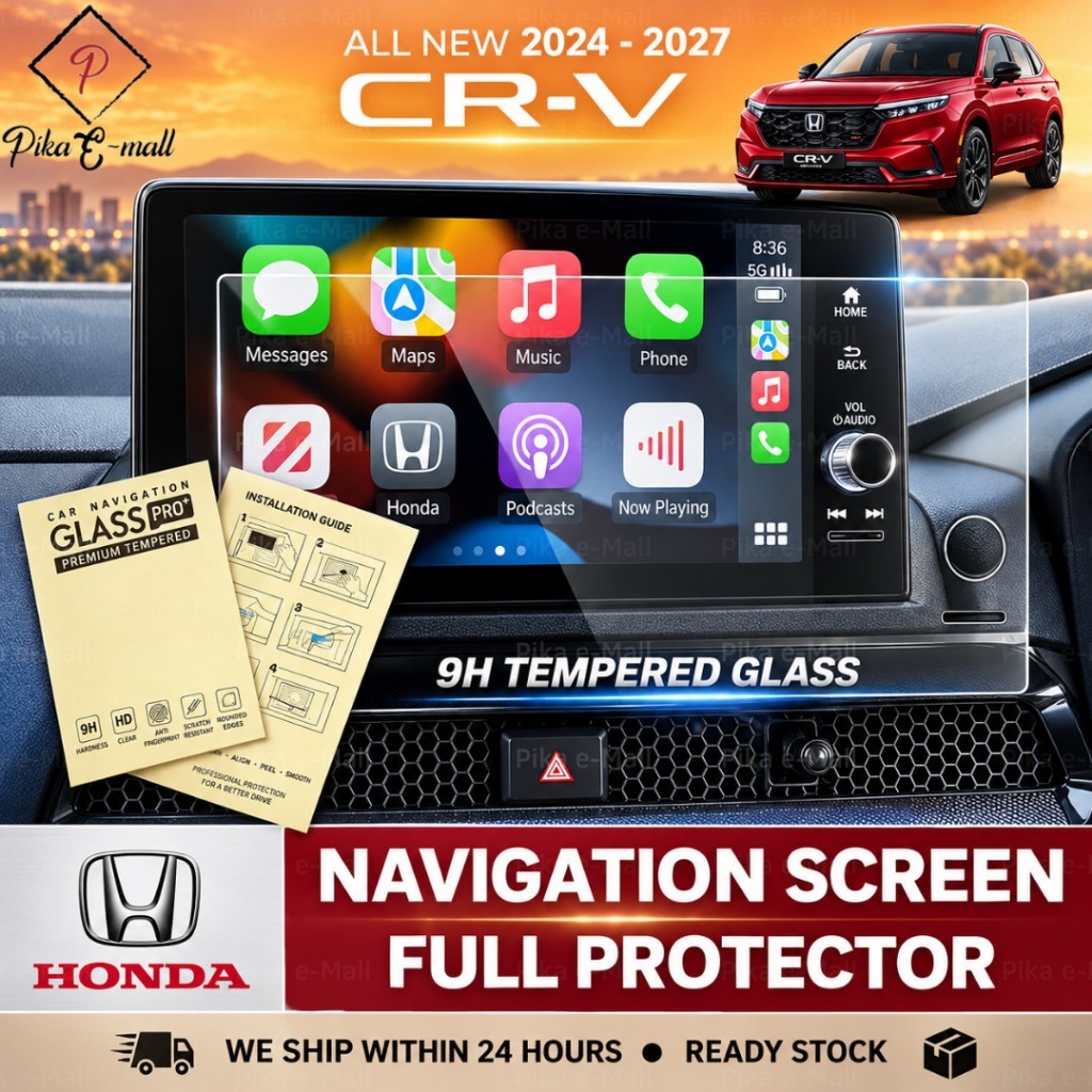 Honda CRV 2024 ป้องกันหน้าจอกระจกนิรภัย Infotainment Head Unit รถ Honda CRV 2024 อุปกรณ์เสริม 1.5E V