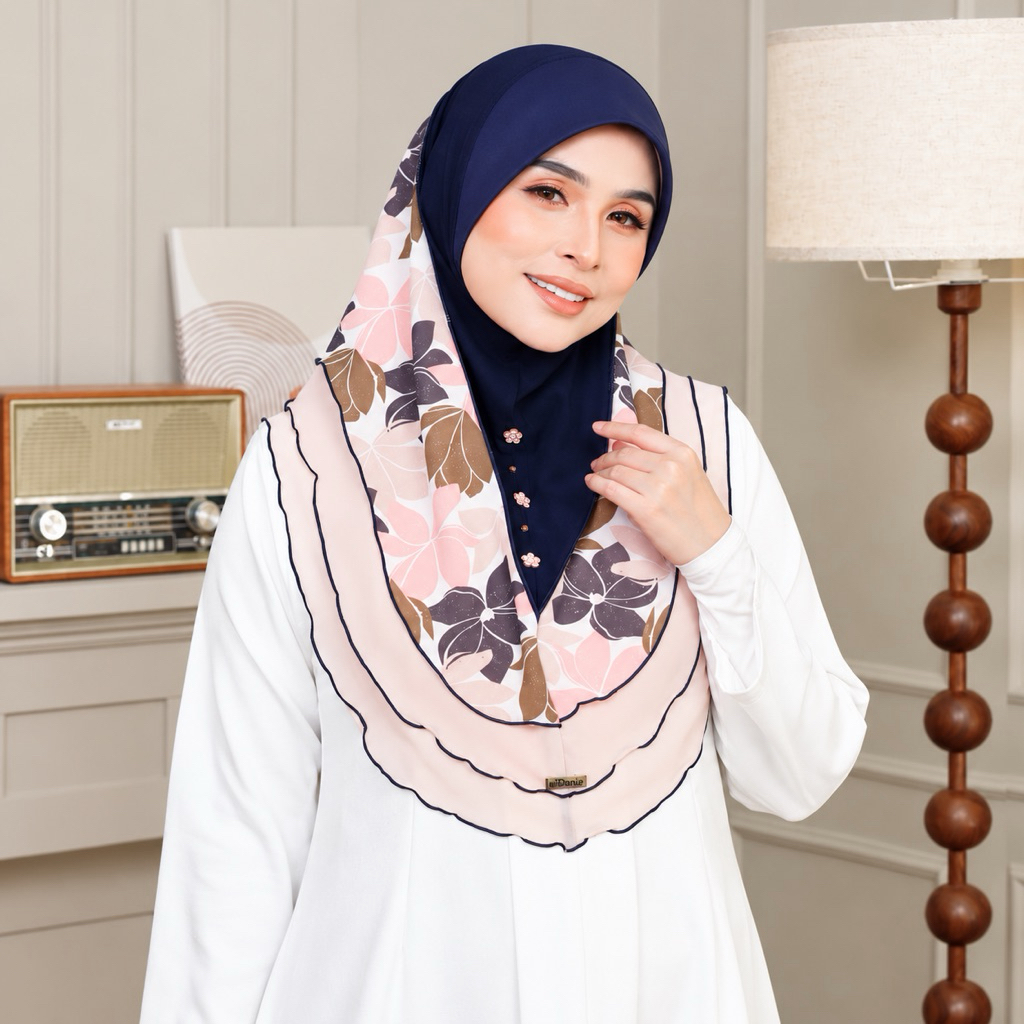Lizdaia Signature Collection Bloom Series B001 Tudung Sarung 3 ชั้น