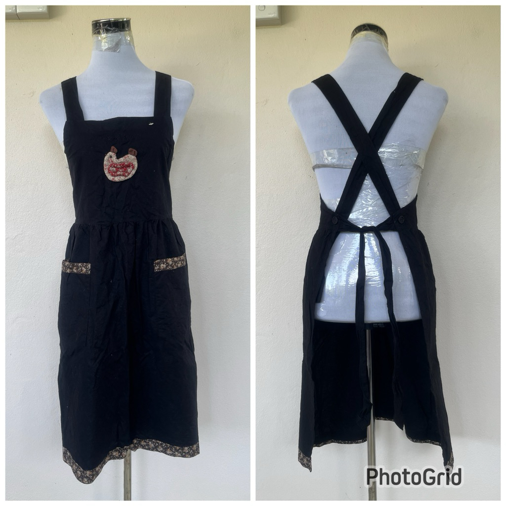 ผ้ากันเปื้อน hitam/มัด sip cucci