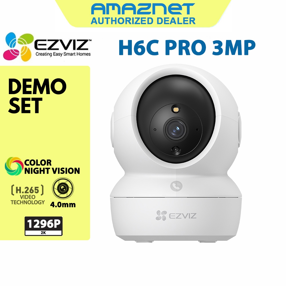 Ezviz H6C Pro 3MP 2K 1296P DEMO UNIT Pan/Tilt Motion Detection Two Way Talk Security 5G WiFi กล้องวง