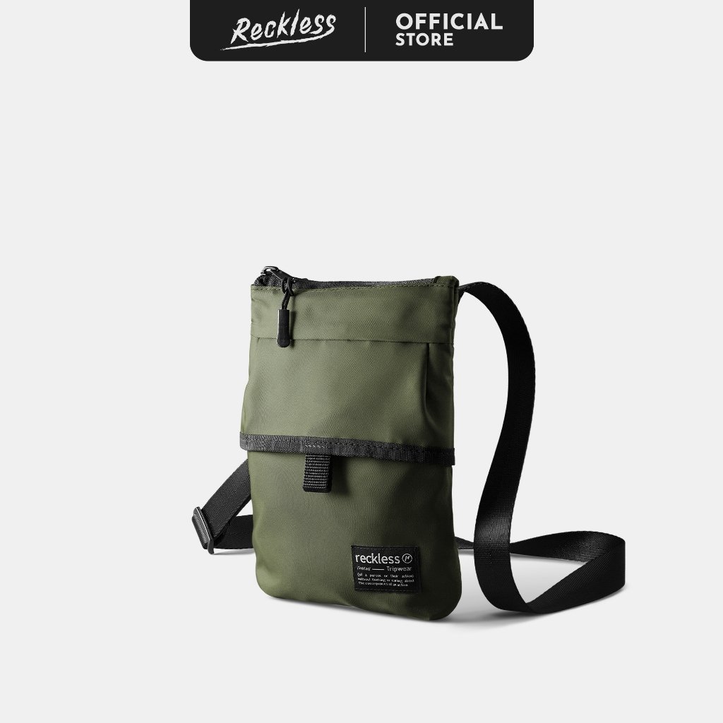 Recklesstripwear Nylon Crossbody Bag - Crossbody & Shoulder Bag - Lightweight & Quick Dry Nylon Twil