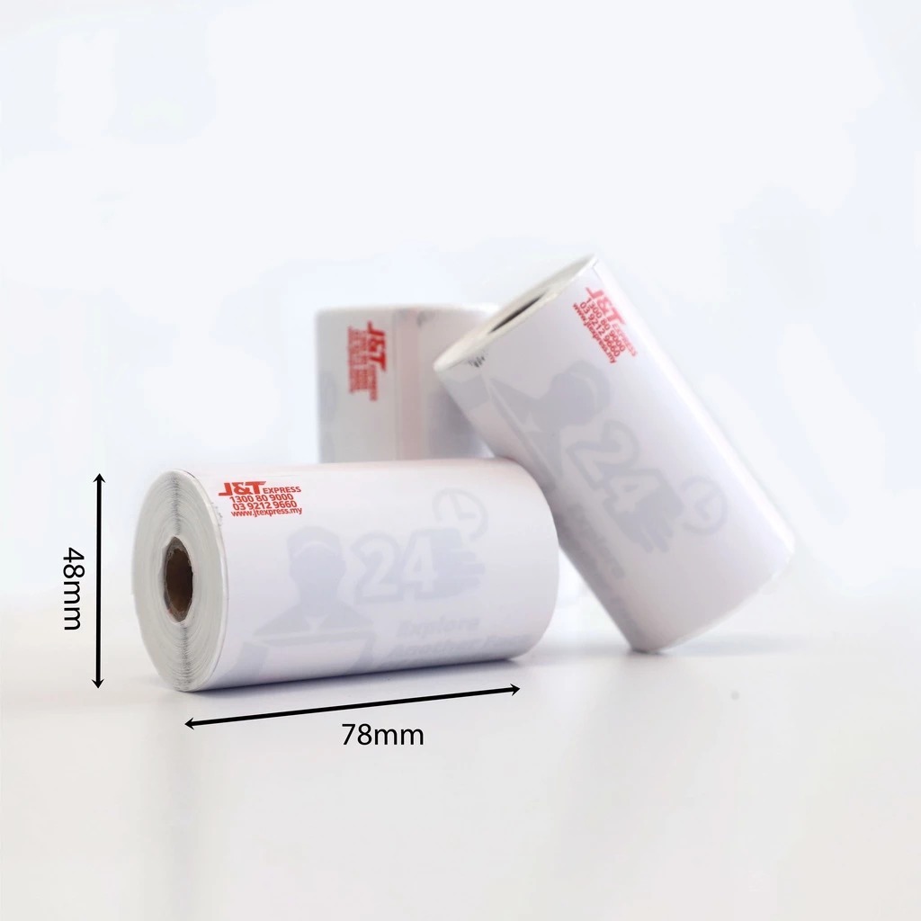 JT Express Premium SMALL Thermal Label Paper Airway Bill (180 x 78 มม./50 ชิ้น)