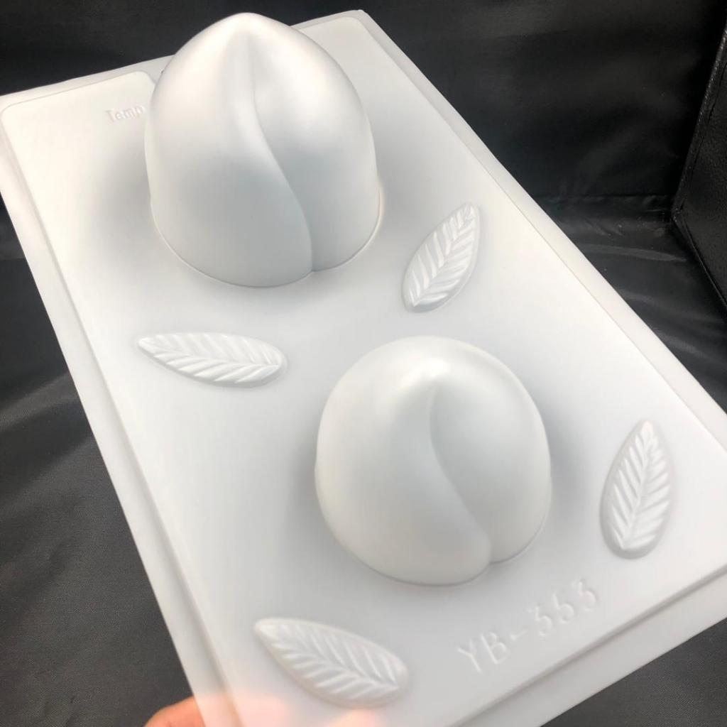 22 YB 335 2 Size Peach Shape Medium 2连 Crystal Glass Mini Chocolate & Jelly Mould 糖g Bar Bar Bar Bar