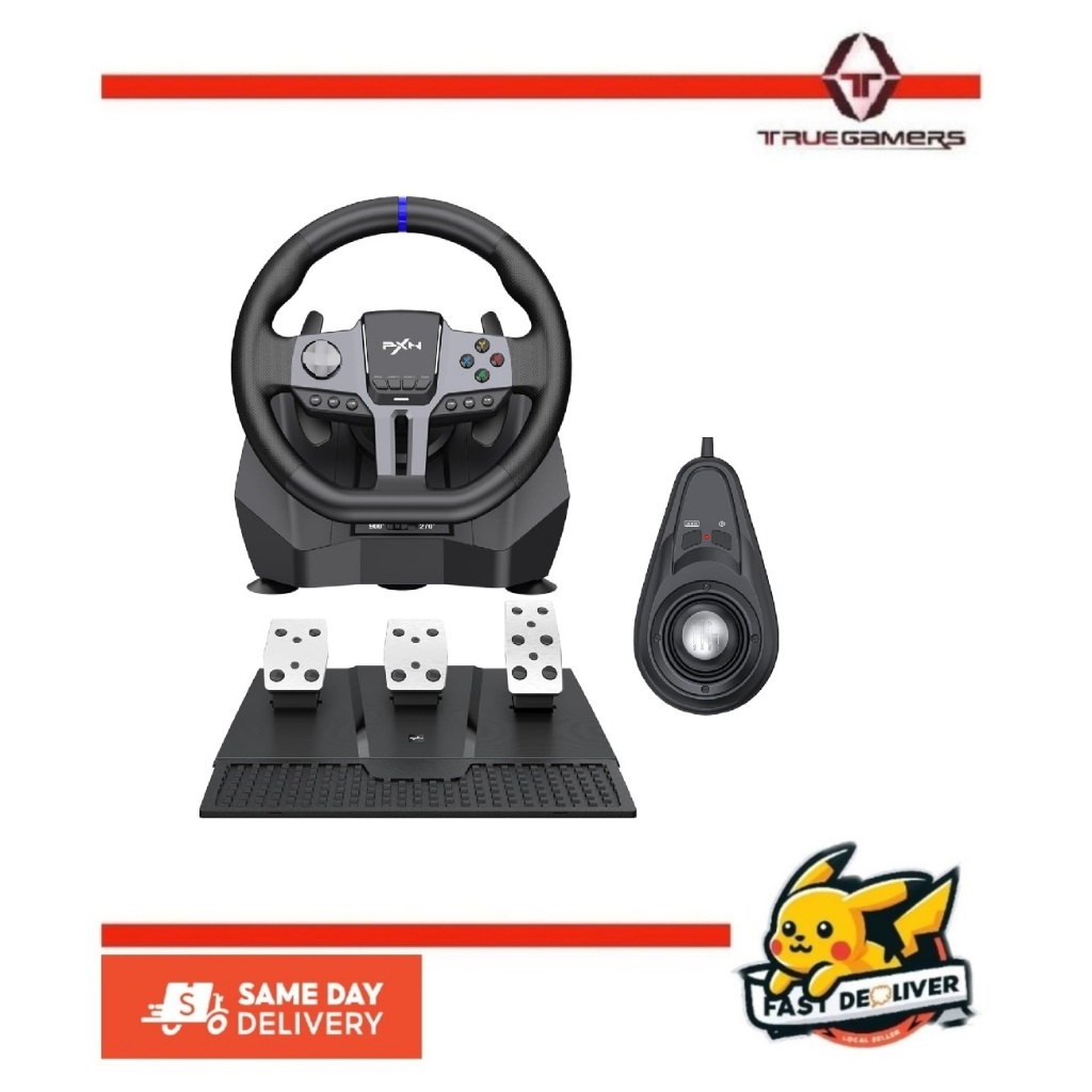 PS4/PC/XB1/XSX/SWITCH PXN V9 Gen2 Gaming Racing ล้อเหยียบและเกียร์ Shifter Dual-Vibration