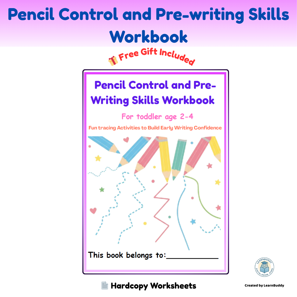 Hardcoopy พิมพ์ Worksheet ควบคุมดินสอ & Pre-Writing Skill Handwriting Practice เด็กอายุ 3–6